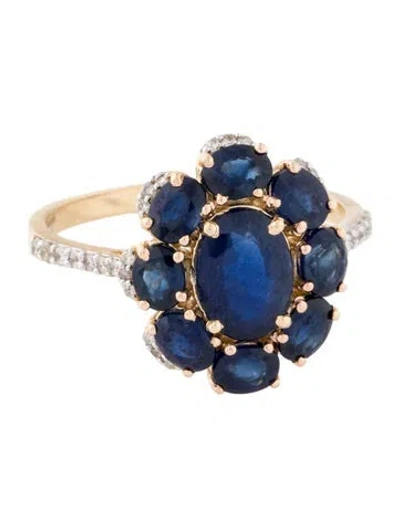 Pre-owned Jewelmak 14k 2.35ctw Sapphire & Diamond Cocktail Ring In Multi