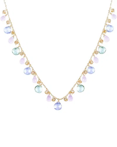 Jewelmak 14k 27.20 Ct. Tw. Gemstone Necklace In Multi