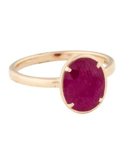 Pre-owned Jewelmak 14k 2.77ct Ruby Cocktail Ring In Multi