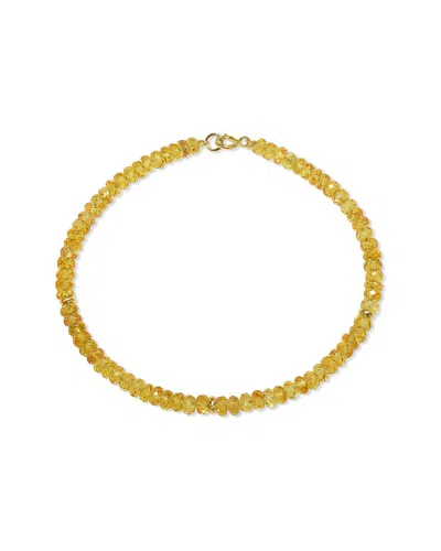 Jewelmak 14k 28.00 Ct. Tw. Yellow Sapphire Bracelet