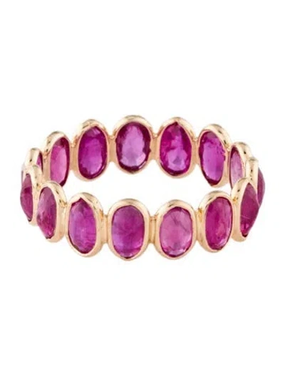 Pre-owned Jewelmak 14k 2.98ctw Ruby Eternity Band In Multi