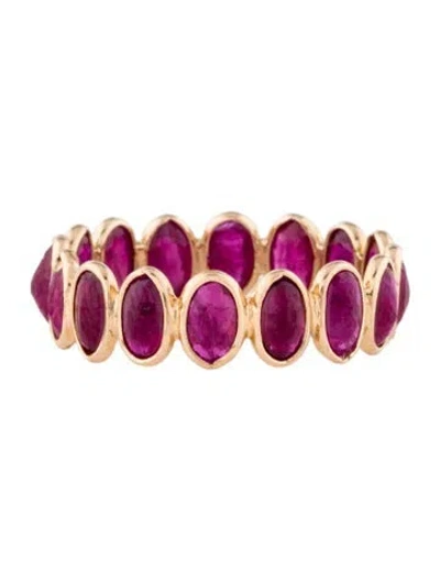 Pre-owned Jewelmak 14k 3.31ctw Ruby Eternity Band In Multi