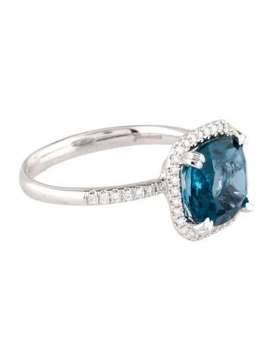 Pre-owned Jewelmak 14k 3.96ct Topaz & Diamond Cocktail Ring In Multi