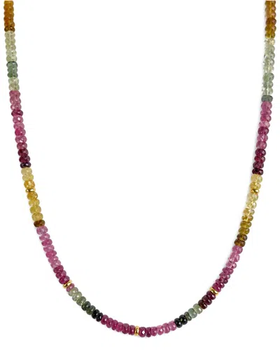 Jewelmak 14k 53.00 Ct. Tw. Multi Tourmaline Necklace