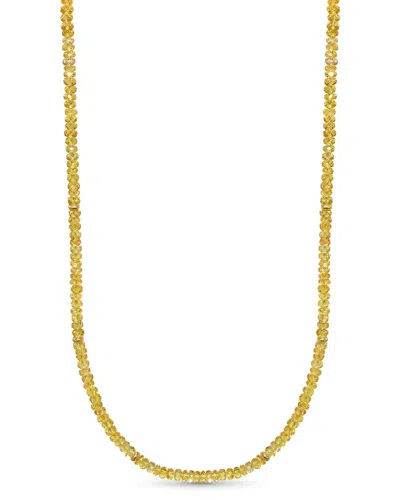 Jewelmak 14k 59.00 Ct. Tw. Yellow Sapphire Necklace In Gold
