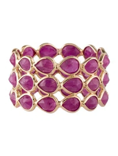 Pre-owned Jewelmak 14k 6.12ctw Ruby Eternity Band In Multi