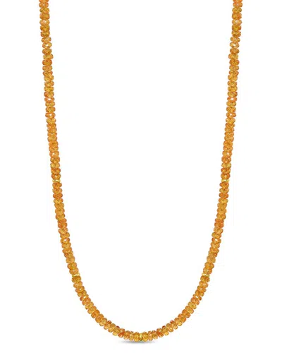 Jewelmak 14k 69.00 Ct. Tw. Orange Sapphire Necklace In Brown