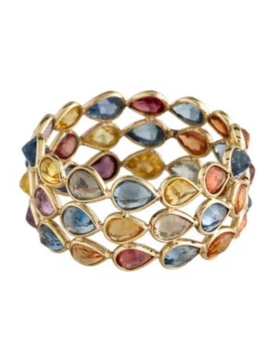 Pre-owned Jewelmak 14k 7.14ctw Sapphire Eternity Band In Multi
