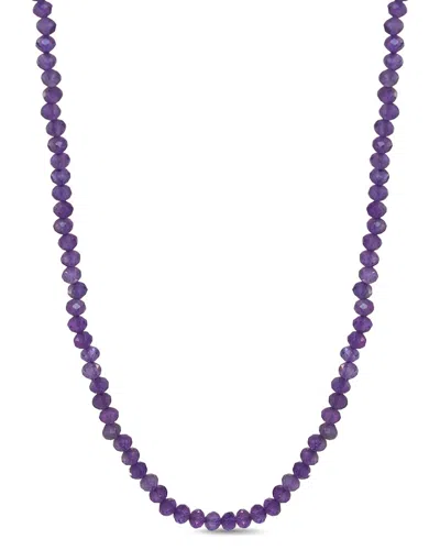 Jewelmak 14k African Amethyst Necklace In Purple