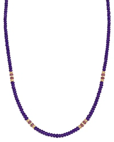 Jewelmak 14k African Amethyst In Blue