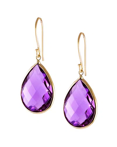 Jewelmak 14k Amethyst Earrings In Purple