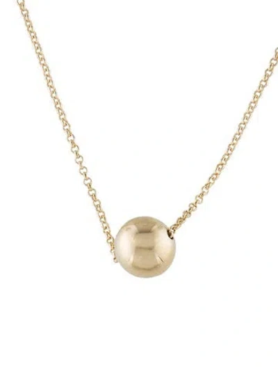 Pre-owned Jewelmak 14k Bead Slide Pendant Necklace, 17" In Multi