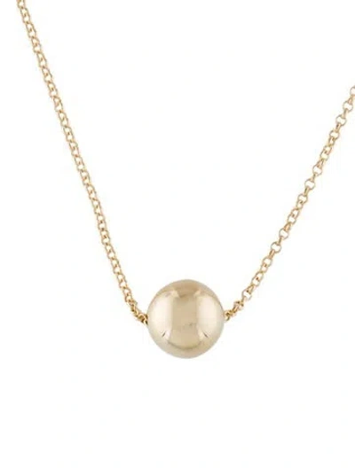 Pre-owned Jewelmak 14k Bead Slide Pendant Necklace, 17" In Multi