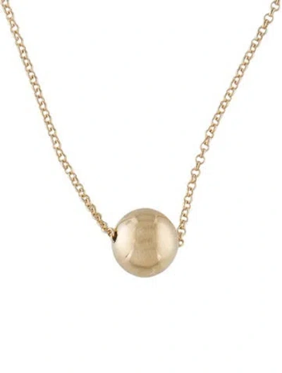 Pre-owned Jewelmak 14k Bead Slide Pendant Necklace, 17" In Multi
