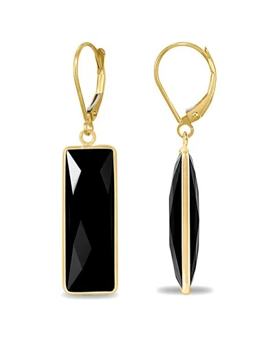 Jewelmak 14k Black Onyx Drop Earrings