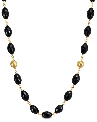 Jewelmak 14k Black Onyx Necklace