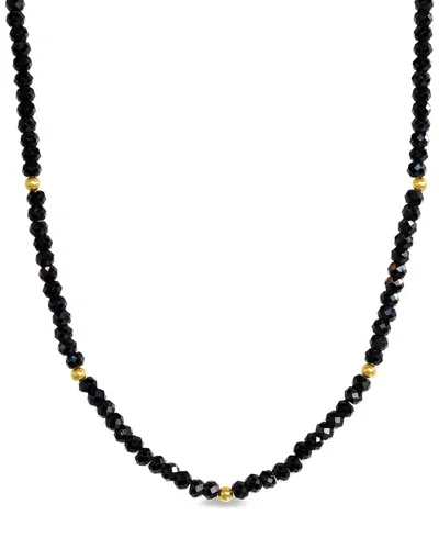 Jewelmak 14k Black Spinel Necklace