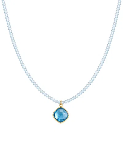 Jewelmak 14k Blue Topaz