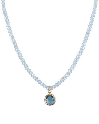 Jewelmak 14k Blue Topaz