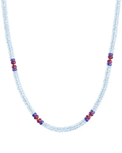 Jewelmak 14k Blue Topaz In Multi
