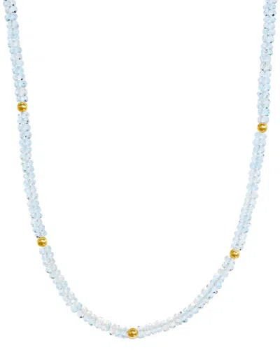 Jewelmak 14k Blue Topaz Necklace