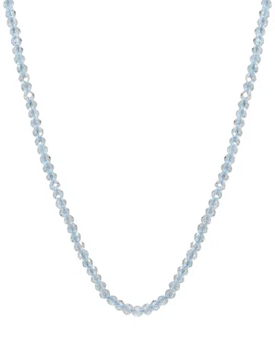 Jewelmak 14k Blue Topaz Necklace In Transparent