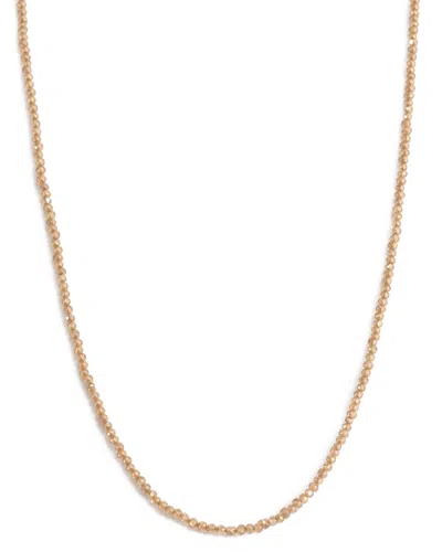 Jewelmak 14k Brown Zircon Necklace In Gold