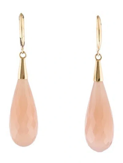 Pre-owned Jewelmak 14k Chalcedony Drop Earrings In Multi
