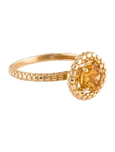 Pre-owned Jewelmak 14k Citrine Halo Ring In Multi