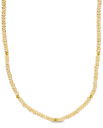 Jewelmak 14k Citrine Necklace In Gold