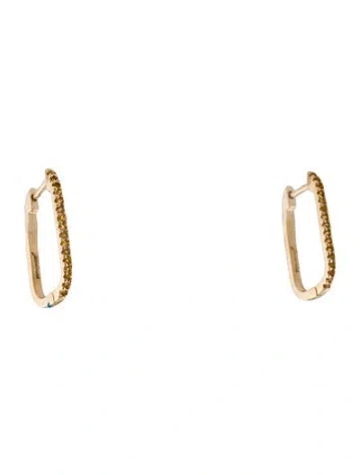 Pre-owned Jewelmak 14k Citrine U-hoop Earrings In Multi
