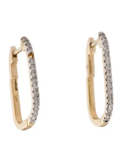 Pre-owned Jewelmak 14k Diamond Hoop Earrings In Multi