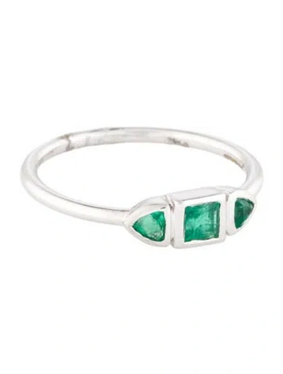 Pre-owned Jewelmak 14k Emerald Band In Multi