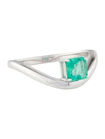 Pre-owned Jewelmak 14k Emerald Cocktail Ring In Multi