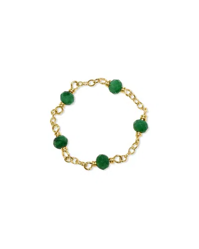 Jewelmak 14k Emerald Ring In Gold