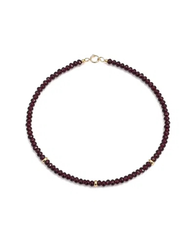 Jewelmak 14k Garnet Bracelet In Transparent