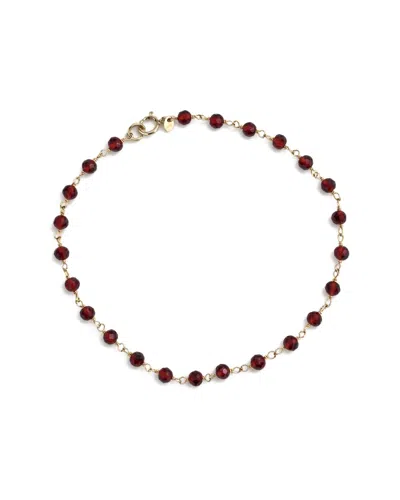 Jewelmak 14k Garnet Bracelet In Transparent