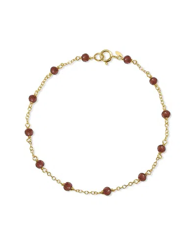 Jewelmak 14k Garnet Bracelet In Transparent