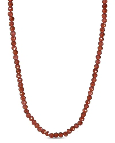 Jewelmak 14k Garnet Necklace In Transparent