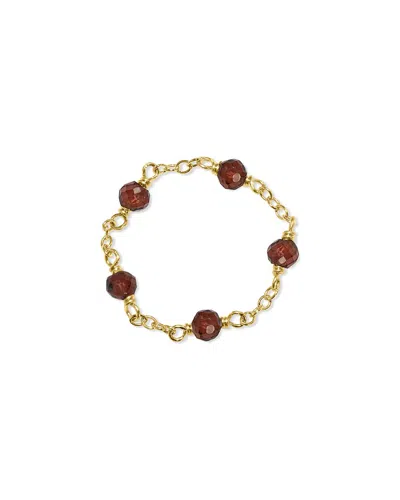 Jewelmak 14k Garnet Ring In Transparent