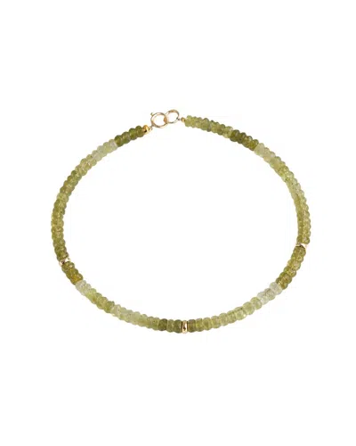 Jewelmak 14k Green Garnet Bracelet