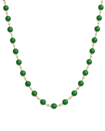 Jewelmak 14k Green Jade Necklace