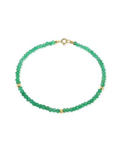 Jewelmak 14k Green Onyx Bracelet