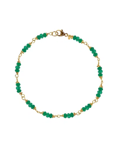 Jewelmak 14k Green Onyx Bracelet