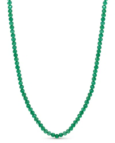 Jewelmak 14k Green Onyx Necklace
