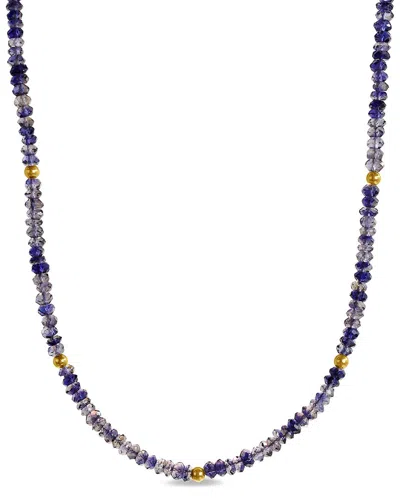 Jewelmak 14k Iolite Necklace In Blue