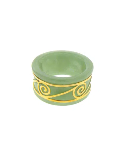 Jewelmak 14k Jade Ring In Green