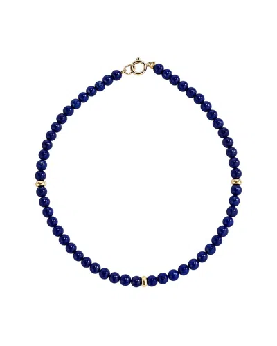 Jewelmak 14k Lapis Bracelet In Blue