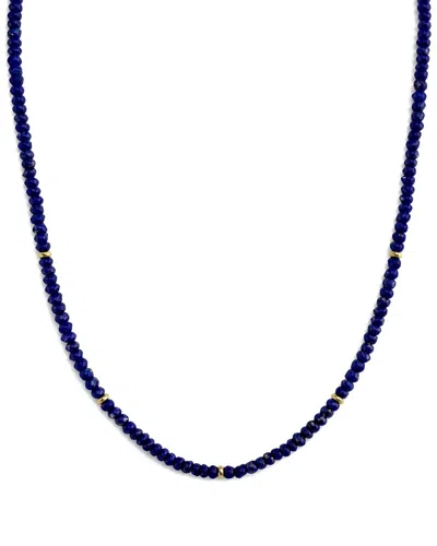 Jewelmak 14k Lapis Necklace In Black