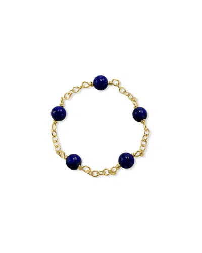 Jewelmak 14k Lapis Ring In Gold